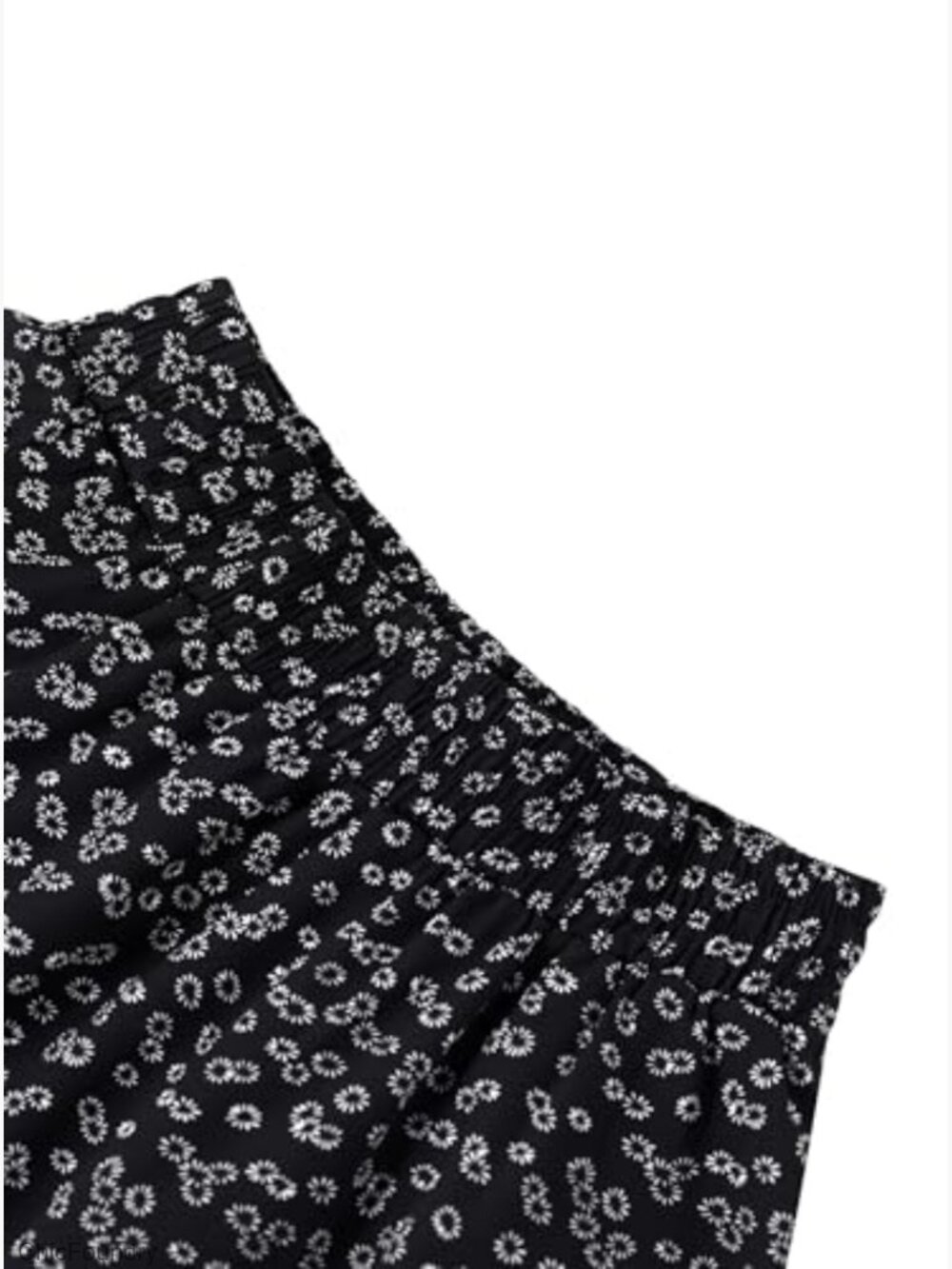 Boho Floral Maxi Skirt with Side Slit High Waisted Lightweight Polyester Blend - Picture 3 of 7